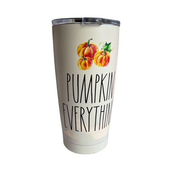 Rae Dunn PUMPKIN EVERYTHING - Insulated Stainless Steel Travel Tumbler NWT - Picture 1 of 7